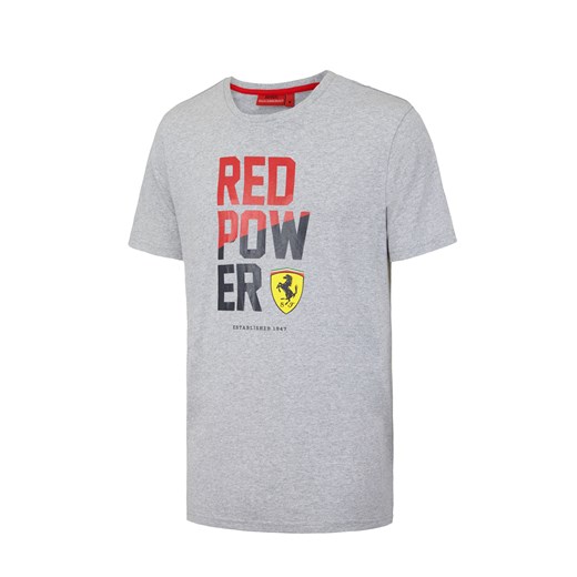T-shirt męski Scuderia Ferrari F1 z napisami 