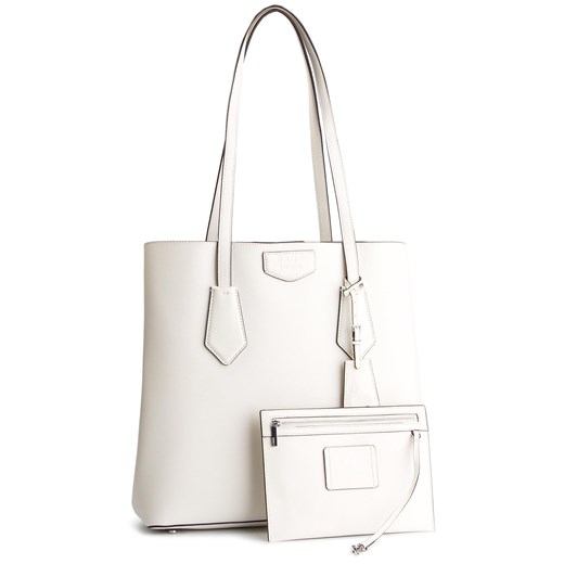 Shopper bag Dkny bez dodatków matowa biała mieszcząca a4 na ramię elegancka 
