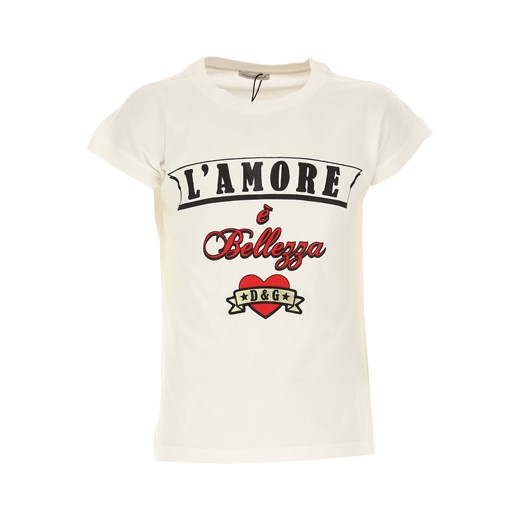 Biała bluzka dziewczęca Dolce & Gabbana 