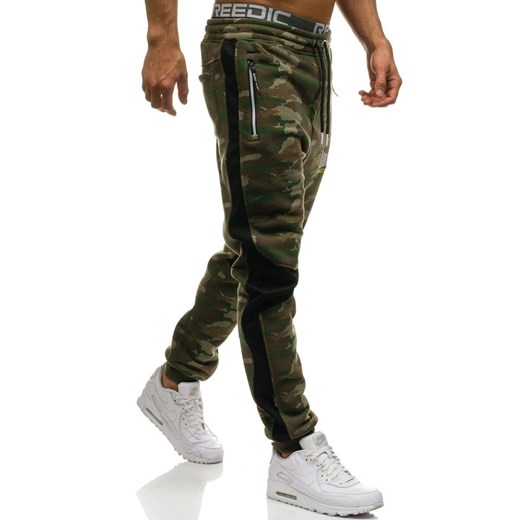 Spodnie męskie dresowe joggery multikolor Denley 3782A-A  Denley L okazja  