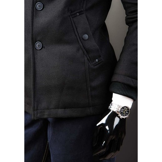 Płaszcz męski czarny Denley 8853D  Denley L promocja  