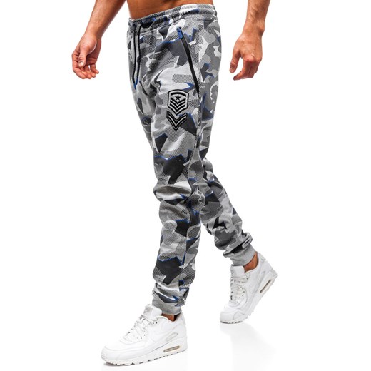 Spodnie męskie dresowe joggery grafitowe Denley Q3850 Denley  M promocja  
