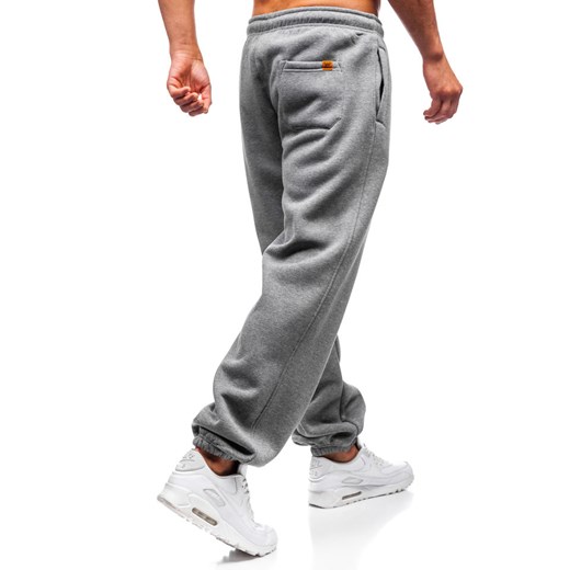 Spodnie męskie dresowe joggery grafitowe Denley Q3238  Denley M wyprzedaż  