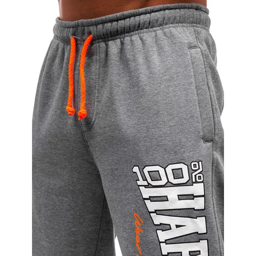 Spodnie męskie dresowe joggery grafitowe Denley Q3238 Denley  M promocyjna cena  