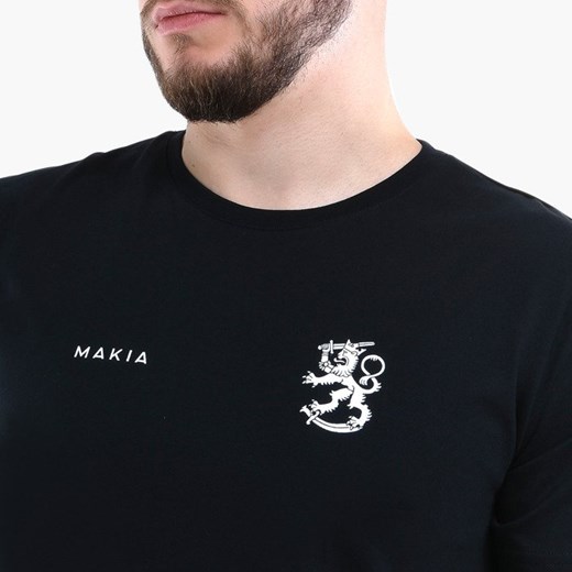 T-shirt męski czarny Makia z krótkim rękawem 