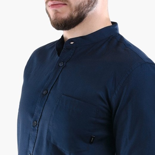 Koszula męska niebieska Makia z długim rękawem bez wzorów 