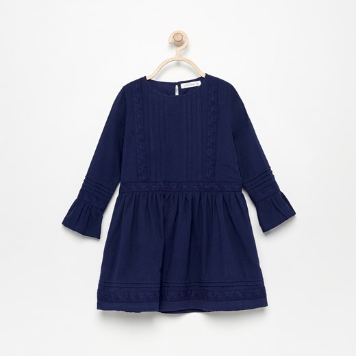 Reserved - Sukienka z bawełny organicznej - Granatowy  Reserved 104 