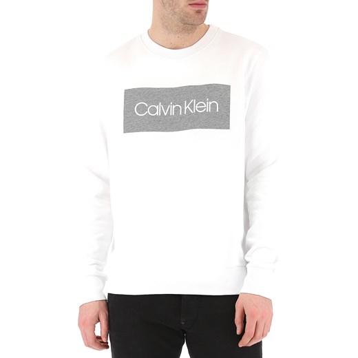 Bluza męska biała Calvin Klein bawełniana młodzieżowa 
