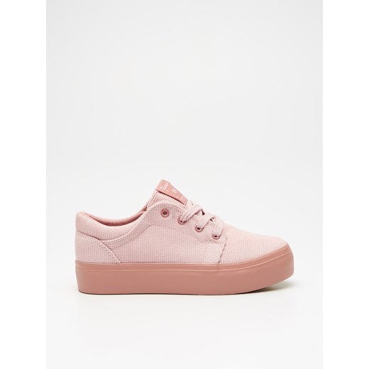 Cropp - Sztruksowe sneakersy - Różowy  Cropp 40 