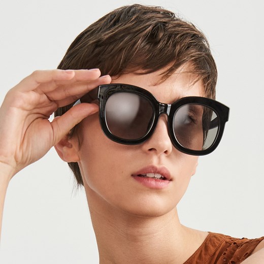 Reserved - Okulary przeciwsłoneczne - Czarny  Reserved One Size 