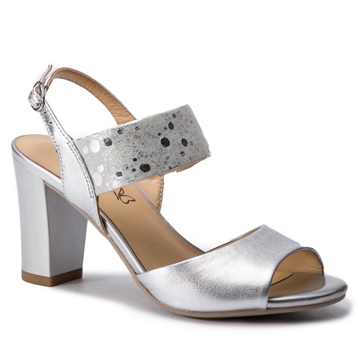 Sandały damskie Caprice srebrne z tworzywa sztucznego 