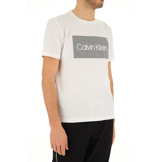 T-shirt męski Calvin Klein z krótkim rękawem bawełniany młodzieżowy 