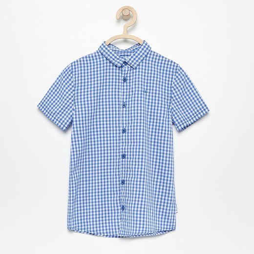 Reserved - Koszula w kratkę z krótkim rękawem - Niebieski Reserved  140 