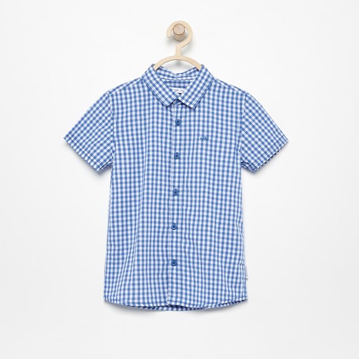 Reserved - Koszula w kratkę z krótkim rękawem - Niebieski  Reserved 98 