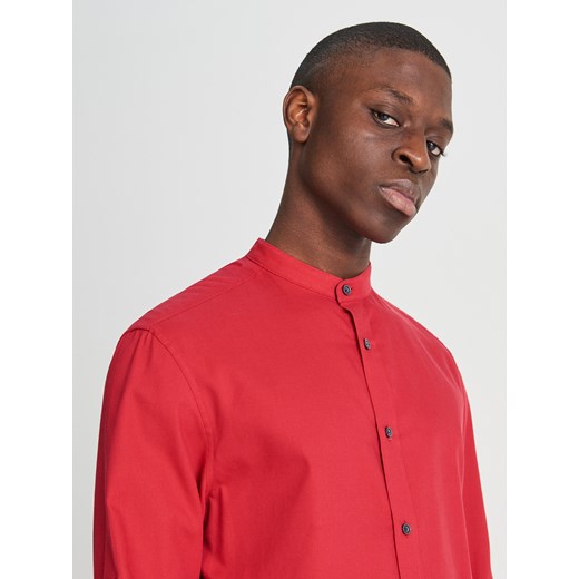 Reserved - Koszula regular fit ze stójką - Czerwony  Reserved M 
