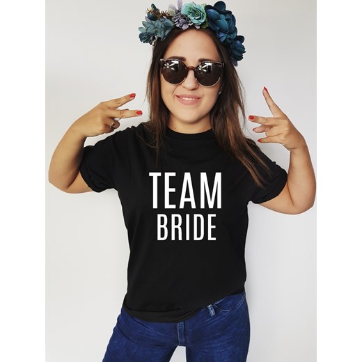 Koszulka czarna Sizeme z napisem team BRIDE