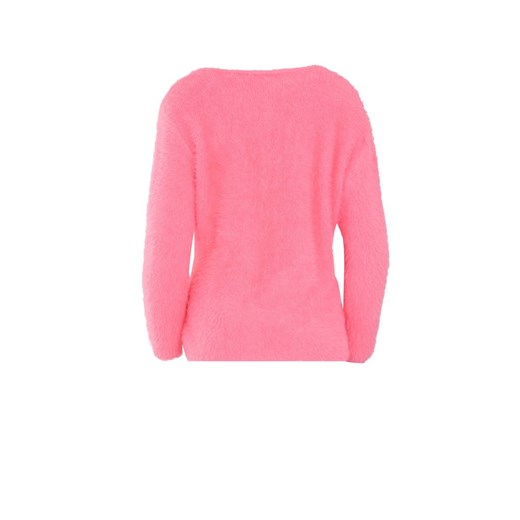 Różowy sweter damski Born2be jesienny 