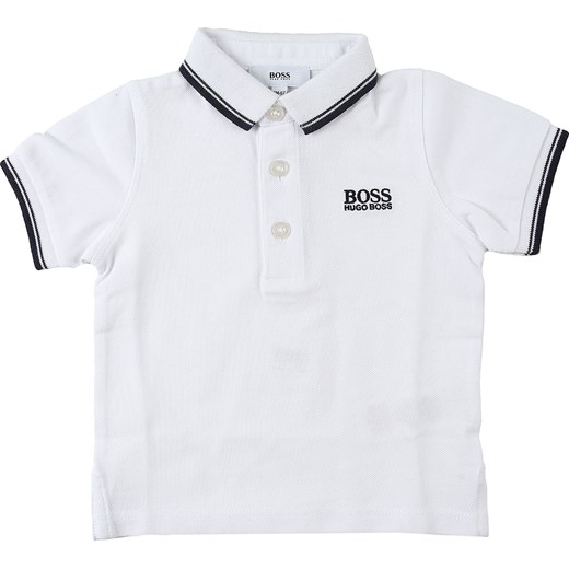 Hugo Boss Niemowlęca Koszulka Polo dla Chłopców, biały, Bawełna, 2019, 12M 18M 2Y 3Y 6M 9M Hugo Boss  18M RAFFAELLO NETWORK