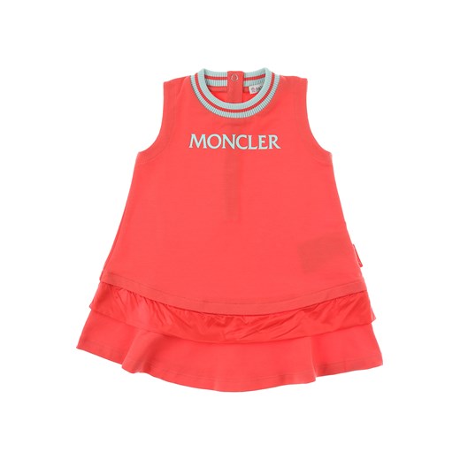 Moncler Sukienka Niemowlęca dla Dziewczynek, Fluorescencyjny koralowy, Bawełna, 2019, 24M 2Y 3Y  Moncler 3Y RAFFAELLO NETWORK