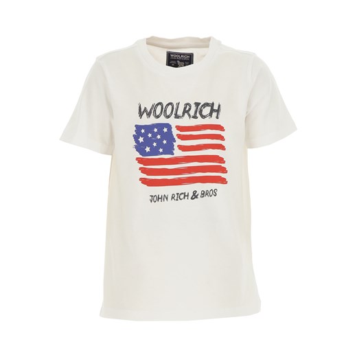 Woolrich Koszulka Dziecięca dla Chłopców, biały, Bawełna, 2019, 10Y 12Y 14Y 16Y 2Y 4Y 6Y 8Y  Woolrich 4Y RAFFAELLO NETWORK