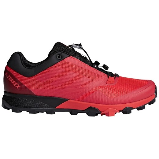 Buty sportowe męskie czerwone Adidas terrex z gumy wiązane 