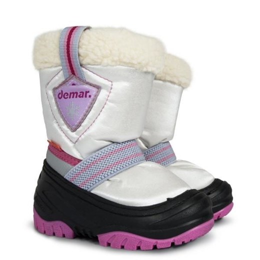 Wielokolorowe buty zimowe dziecięce Demar bez zapięcia 
