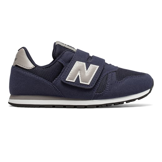 Buty sportowe dziecięce New Balance bez wzorów niebieskie na rzepy 