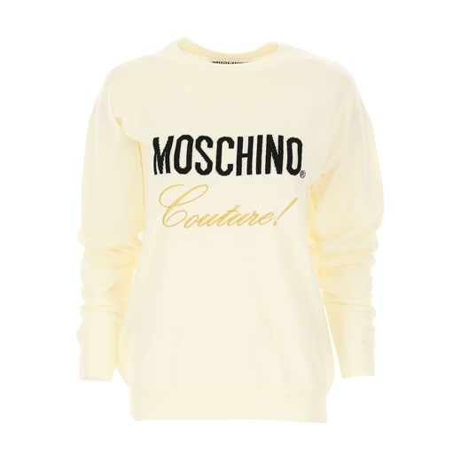 Bluza damska żółta Moschino wełniana 