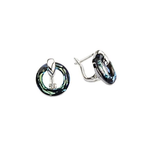 Kolczyki srebrne kryształy Swarovski Crystal Cosmic Ring K3 1502 : Kolor - Bermuda Blue  Polcarat Design  