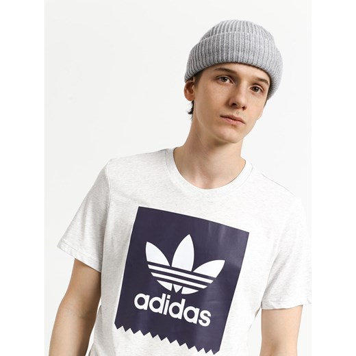 T-shirt męski Adidas z krótkimi rękawami biały bawełniany 