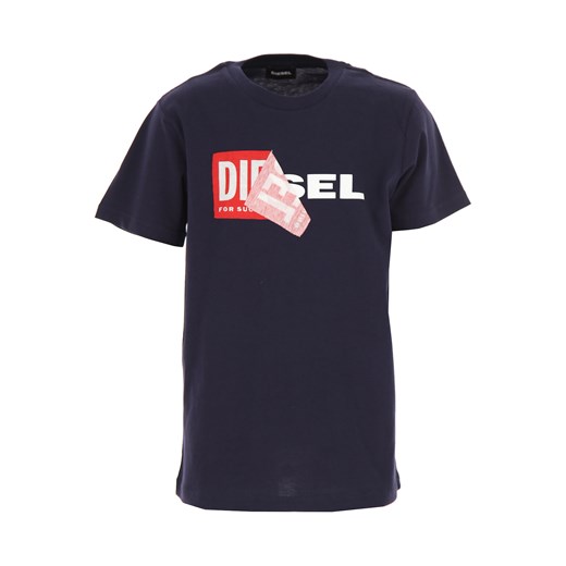 Diesel Koszulka Dziecięca dla Chłopców, granatowy, Bawełna, 2019, 10Y 12Y 14Y 16Y 8Y  Diesel 16Y RAFFAELLO NETWORK