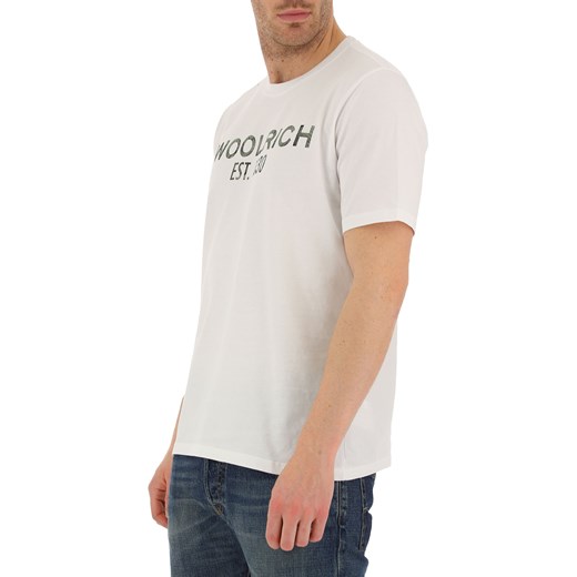 Woolrich Koszulka dla Mężczyzn, biały, Bawełna, 2019, L M S XL  Woolrich L RAFFAELLO NETWORK