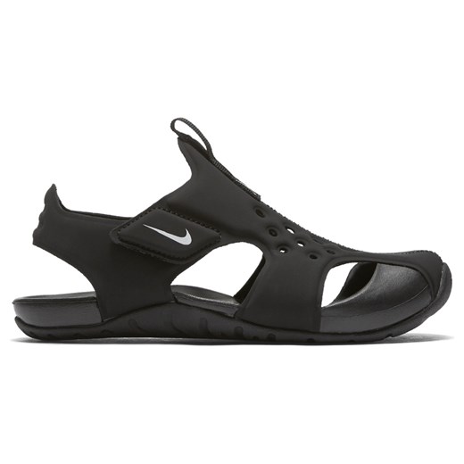 Sandały dziecięce Nike czarne na rzepy bez wzorów 
