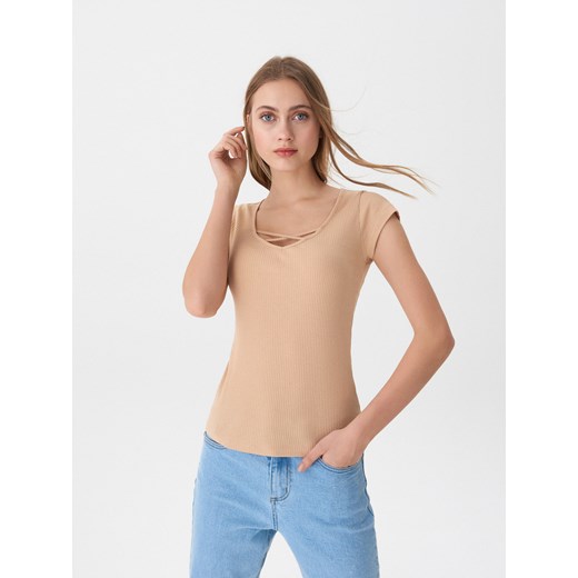 House - T-shirt basic - Beżowy  House M 