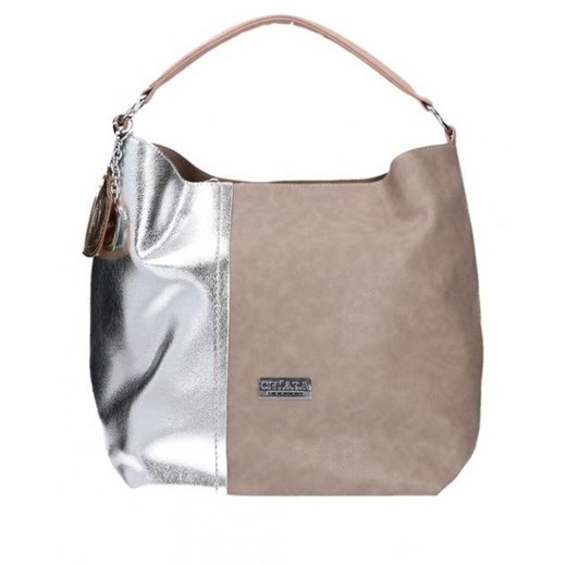 Shopper bag Chiara Design z breloczkiem młodzieżowa na ramię 