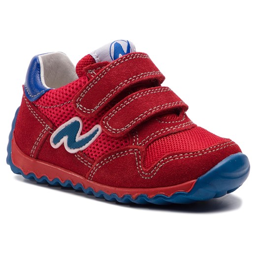 Buty sportowe dziecięce Naturino bez wzorów czerwone na rzepy 