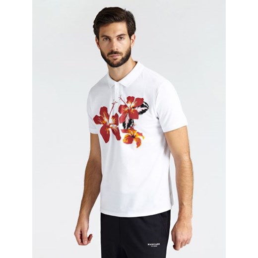 Koszulka Polo Marciano W Kwiaty  Guess XL 
