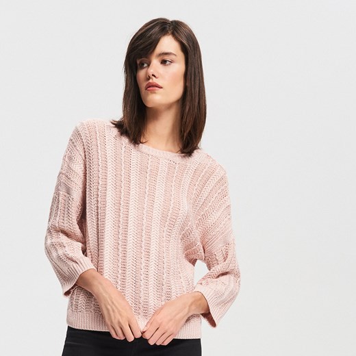 Reserved - Sweter z szerokimi rękawami - Różowy  Reserved M 
