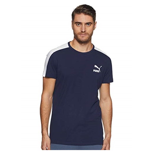 PUMA Archive T7 Stripe T-Shirt -  m niebieski biały