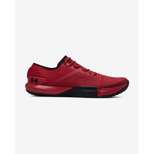 Czerwone buty sportowe męskie Under Armour wiązane 