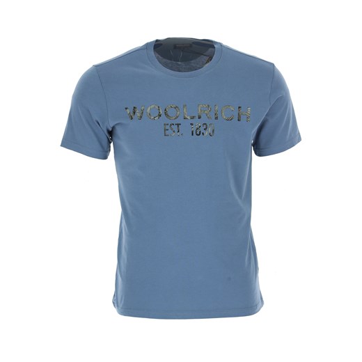 T-shirt męski Woolrich niebieski 