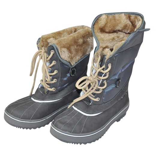 Buty zimowe dziecięce Winter Grip niebieskie sznurowane śniegowce 