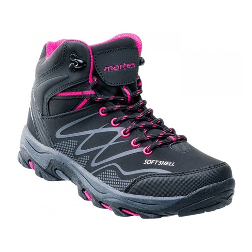 Buty trekkingowe damskie Martes sportowe niebieskie bez wzorów z gumy płaskie sznurowane 