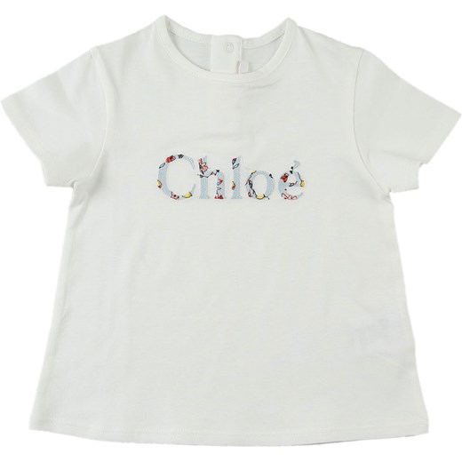 Chloe Koszulka Niemowlęca dla Dziewczynek, biały, Bawełna, 2019, 12M 18M 2Y 6M 9M  Chloé 18M RAFFAELLO NETWORK