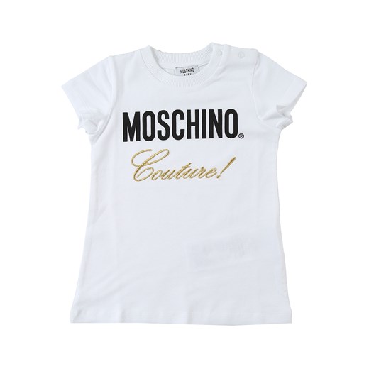 Odzież dla niemowląt Moschino biała z elastanu dla dziewczynki 