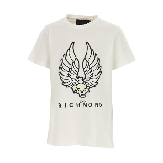 Richmond Koszulka Dziecięca dla Chłopców, biały, Bawełna, 2019, 10Y 12Y 14Y 16Y 2Y 4Y 6Y 8Y  Richmond 2Y RAFFAELLO NETWORK