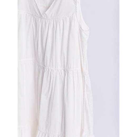 Sukienka Selfieroom biała midi z dekoltem v 