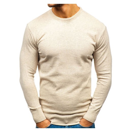 Sweter męski beżowy Bolf 6001  Denley XL okazyjna cena  