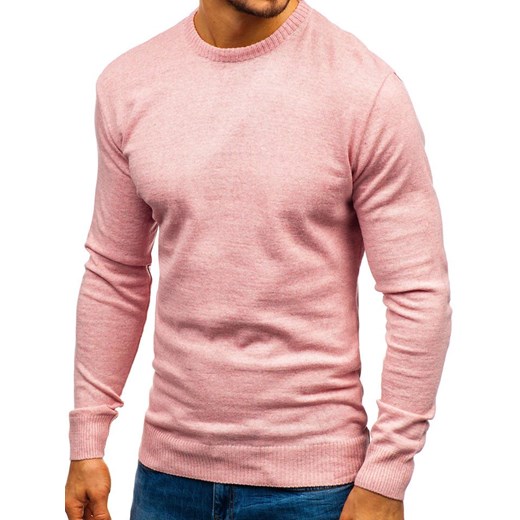 Sweter męski różowy Bolf 6001 Denley  M wyprzedaż  