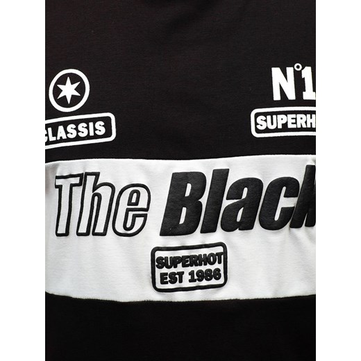 T-shirt męski z nadrukiem czarny Denley 10836  Denley 2XL wyprzedaż  